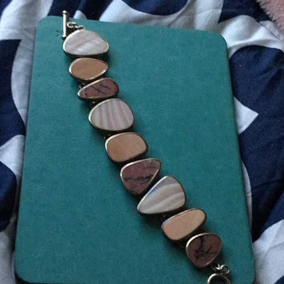 ❤️925 Sterling Silver Rhodonite Bracelet EUC - Picture 2 of 4